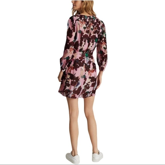 NWT Reiss Josephine Floral printed mini dress - Picture 2 of 8